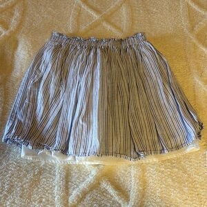 Zara Basic Striped Double Lined Skirt